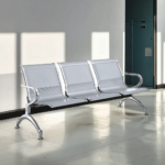 The 3-Link Non-Padded Bench is a durable and practical seating solution designed for high-traffic waiting areas in offices, hospitals, clinics, banks, schools, airports, and public institutions. Featuring three ergonomically contoured seats, this bench provides reliable comfort while ensuring long-lasting performance in demanding environments. Constructed from a heavy-duty powder-coated steel frame with corrosion-resistant seating, it is built to withstand continuous daily use with minimal maintenance. Its sleek, modern design complements a wide range of commercial interiors, making it the ideal choice for creating organized, professional, and welcoming reception and waiting areas. Key Features Three-seat design accommodates multiple users comfortably Non-padded ergonomic seats provide reliable support and durability Heavy-duty powder-coated steel frame for superior strength Rust-resistant, scratch-resistant, and corrosion-resistant finish Reinforced construction designed for heavy commercial use Stable and sturdy base ensures safe and secure seating Easy-to-clean surface with low maintenance requirements Modern design enhances reception areas and waiting rooms Space-saving layout suitable for compact and large waiting areas Ideal for offices, hospitals, clinics, banks, airports, schools, and public institutions Durable construction built for long-lasting everyday performance Smooth edges provide added safety and a professional finish Easy to assemble with all required installation hardware included Perfect for creating a clean, organized, and professional waiting environment