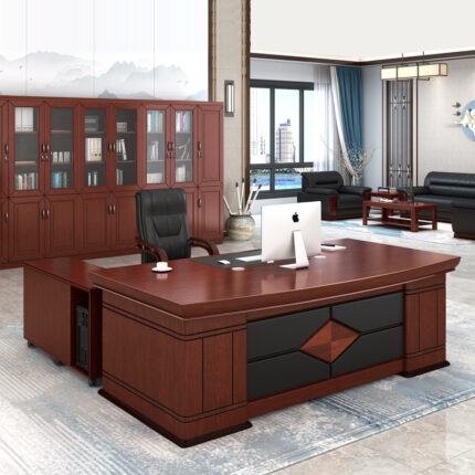 Ideal for corporate offices, boardrooms, private offices, and home workspaces, this desk combines modern aesthetics with practical functionality