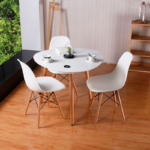 The Plastic Armless Eames Chair is a modern and versatile seating solution for homes, offices, dining areas, restaurants, and commercial spaces. Its clean armless design creates a simple and contemporary appearance. In addition, the lightweight construction makes it easy to move and rearrange. Therefore, it is suitable for flexible seating arrangements in different environments. This Plastic Armless Eames Chair provides practical seating around dining tables, office tables, meeting tables, and desks. Its armless profile allows users to position several chairs close together without creating a crowded appearance. Furthermore, the simple shape makes it easy to coordinate with different table styles and interior designs. The plastic construction offers a practical option for everyday seating. Its smooth surface is easy to wipe and maintain with suitable cleaning methods. Meanwhile, the modern Eames-inspired design adds a stylish touch to the room. As a result, the chair can work well in both residential and commercial interiors. The Plastic Armless Eames Chair is suitable for dining rooms, kitchens, cafés, restaurants, offices, meeting rooms, training centres, schools, and event spaces. It can also provide additional seating in waiting areas and community spaces. Moreover, its versatile design makes it useful for everyday activities as well as occasional gatherings. The chair is also convenient for spaces that require frequent rearrangement. Users can move it around as seating requirements change. In addition, the armless design helps maximize available space around tables. Whether you are furnishing a dining area, office, restaurant, or event venue, this chair provides a practical and attractive seating option. Key Features Modern Eames-inspired design Armless seating profile Plastic construction Lightweight and easy to move Smooth easy-to-clean surface Space-efficient design Suitable for dining areas Ideal for offices and meeting rooms Suitable for cafés and restaurants Ideal for homes and commercial spaces