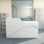 1.6M Glossy Front Office Reception Desk - Image 9