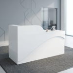 1.6M Glossy Front Office Reception Desk - Image 7