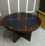 The Round VIP Conference Table provides an elegant and practical setting for meetings, discussions, and collaborative sessions. Its round design encourages easy communication while creating a balanced, professional appearance in conference spaces. The spacious tabletop offers room for documents, laptops, stationery, and other meeting essentials. It is suitable for boardrooms, executive offices, corporate meeting rooms, institutions, and training spaces. In addition, its modern VIP style complements professional interiors. This makes it a suitable choice for organizations seeking quality conference tables and office furniture in Kenya.
